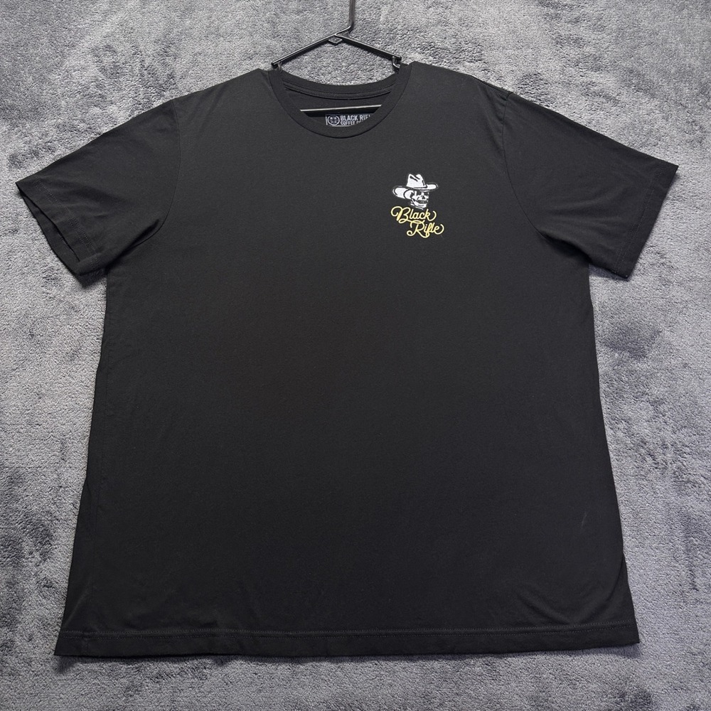 Black Rifle Coffee Company T-Shirt Mens XXL Black Graphic Cowboy Skull Tee